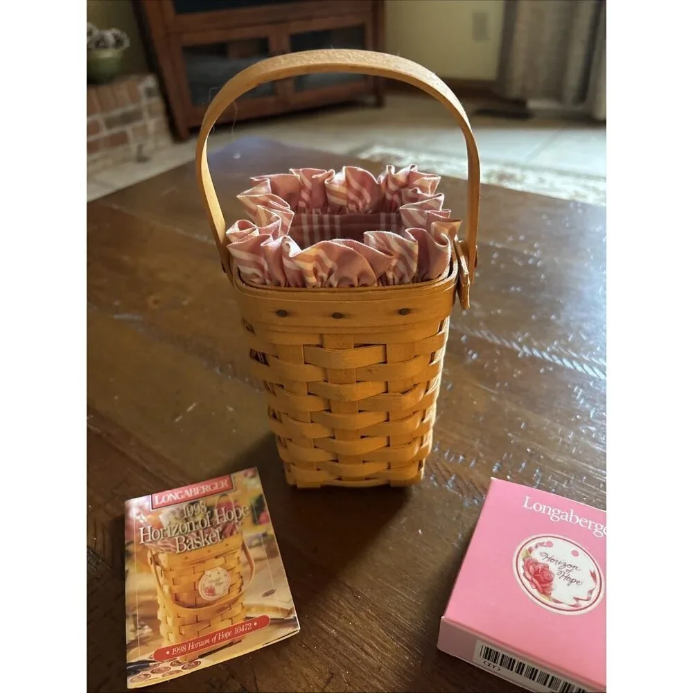 longaberger Horizon Of Hope Basket And Booklet 1998